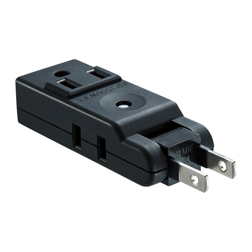 スイングミニタップ（2P・4個口・ブラック）