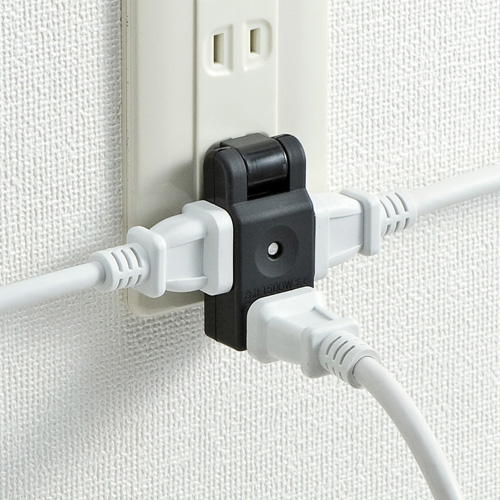 スイングミニタップ（2P・3個口・ブラック）