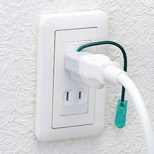 3P・1個口・アース付、3P→2P変換アダプタ(グレー) TAP-AD1 サンワサプライ