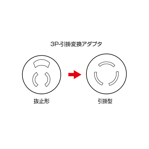 3P-引掛変換プラグ サンワサプライ