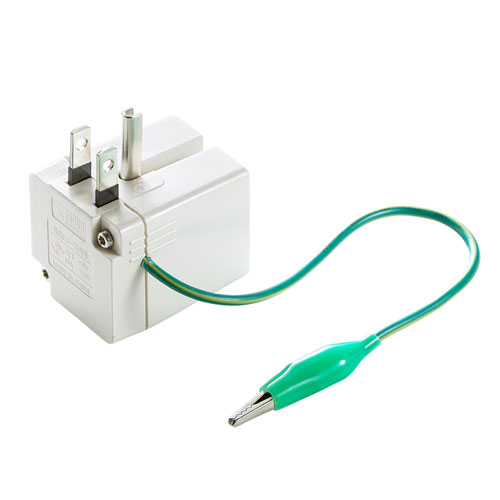 電源アダプター(3P・2P・温度ヒューズ内蔵・抜け止め・ホワイト)