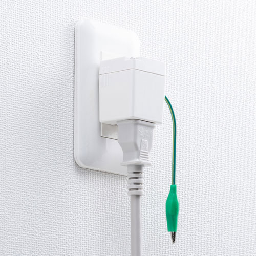 電源アダプター(3P・2P・温度ヒューズ内蔵・抜け止め・ホワイト)