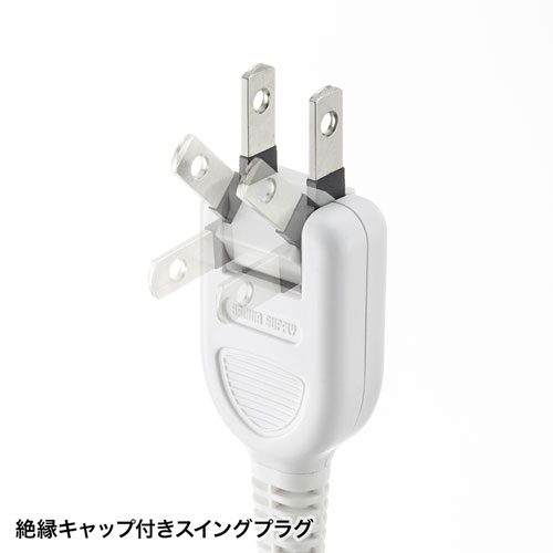 USB充電機能付きタップ Type-C搭載（2P・2個口・Type-Cポート・USB Aポート・2m）