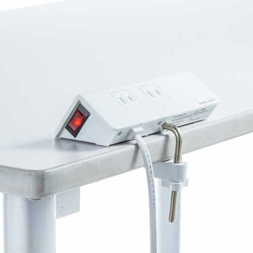 クランプ固定式タップ（USB充電ポート付き・2P・4個口・USB2ポート・一括集中スイッチ・3ｍ・ホワイト）TAP-B105U-3WN
