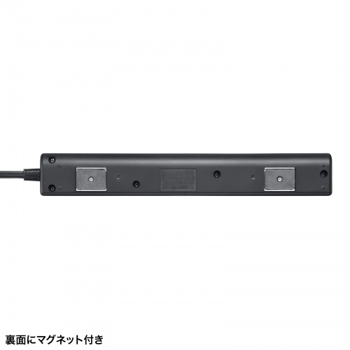 節電タップ（電源タップ・一括集中スイッチ・個別スイッチ・4個口・Type-C・Type-A・PD20W・雷ガード・1m・ブラック） TAP-B107UC-1BK サンワサプライ
