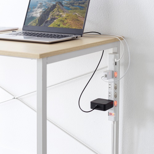 節電タップ（電源タップ・一括集中スイッチ・個別スイッチ・4個口・Type-C・Type-A・PD20W・雷ガード・1m・ホワイト） TAP-B107UC-1W サンワサプライ