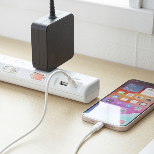 節電タップ（電源タップ・一括集中スイッチ・個別スイッチ・4個口・Type-C・Type-A・PD20W・雷ガード・1m・ホワイト） TAP-B107UC-1W サンワサプライ
