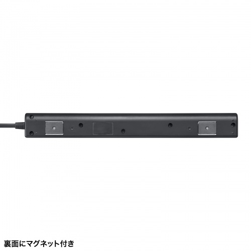 節電タップ（電源タップ・一括集中スイッチ・個別スイッチ・6個口・Type-C・Type-A・PD20W・雷ガード・1m・ブラック） TAP-B108UC-1BK サンワサプライ