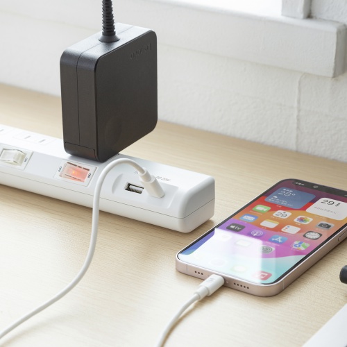 節電タップ（電源タップ・一括集中スイッチ・個別スイッチ・6個口・Type-C・Type-A・PD20W・雷ガード・1m・ホワイト） TAP-B108UC-1W サンワサプライ