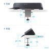 電源タップ（USB充電・AC4個口・USB PD65W対応・USB-A搭載・一括集中スイッチ・2m・クランプ固定・ブラック）