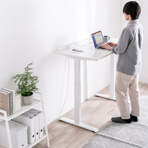 電源タップ（USB充電・AC4個口・USB PD65W対応・USB-A搭載・一括集中スイッチ・2m・クランプ固定・ホワイト）