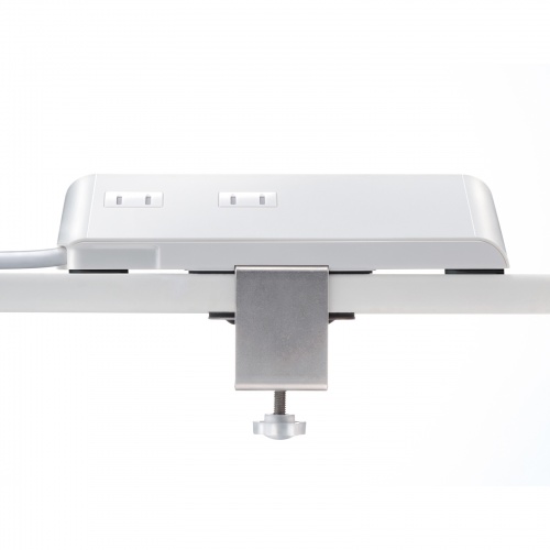 電源タップ（USB充電・AC4個口・USB PD65W対応・USB-A搭載・一括集中スイッチ・2m・クランプ固定・ホワイト）