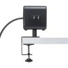 電源タップ（USB充電・AC3個口・USB PD65W対応・USB-A搭載・キューブ型・回転・2m・クランプ固定・ブラック）