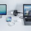 電源タップ（USB充電・AC3個口・USB PD65W対応・USB-A搭載・キューブ型・回転・2m・クランプ固定・ブラック）