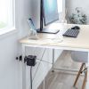 電源タップ（USB充電・AC3個口・USB PD65W対応・USB-A搭載・キューブ型・回転・2m・クランプ固定・ブラック）