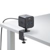 電源タップ（USB充電・AC3個口・USB PD65W対応・USB-A搭載・キューブ型・回転・2m・クランプ固定・ブラック）