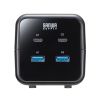 電源タップ（USB充電・AC3個口・USB PD65W対応・USB-A搭載・キューブ型・回転・2m・クランプ固定・ブラック）