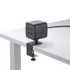 電源タップ（USB充電・AC3個口・USB PD65W対応・USB-A搭載・キューブ型・回転・2m・クランプ固定・ブラック）