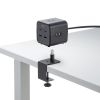電源タップ（USB充電・AC3個口・USB PD65W対応・USB-A搭載・キューブ型・回転・2m・クランプ固定・ブラック）