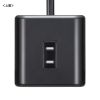 電源タップ（USB充電・AC3個口・USB PD65W対応・USB-A搭載・キューブ型・回転・2m・クランプ固定・ブラック）