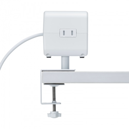 電源タップ（USB充電・AC3個口・USB PD65W対応・USB-A搭載・キューブ型・回転・2m・クランプ固定・ホワイト）