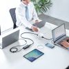 電源タップ（USB充電・AC3個口・USB PD65W対応・USB-A搭載・キューブ型・回転・2m・クランプ固定・ホワイト）