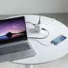 電源タップ（USB充電・AC3個口・USB PD65W対応・USB-A搭載・キューブ型・回転・2m・クランプ固定・ホワイト）