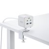 電源タップ（USB充電・AC3個口・USB PD65W対応・USB-A搭載・キューブ型・回転・2m・クランプ固定・ホワイト）