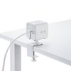 電源タップ（USB充電・AC3個口・USB PD65W対応・USB-A搭載・キューブ型・回転・2m・クランプ固定・ホワイト）
