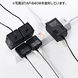 サンワサプライ】2P・9個口・集中スイッチ・2Pスイングプラグ2mコード