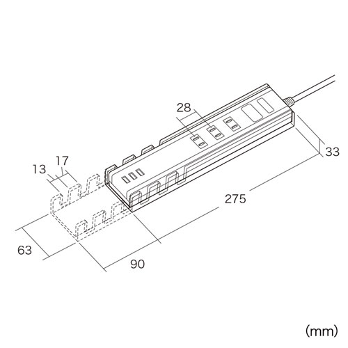 USBポート付き便利タップ（2P・3個口・USB3ポート・ホワイト） TAP-B45 サンワサプライ