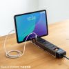 スマホスタンド付きタップ（2P・5個口・1.5m・USBポート・ブラック）