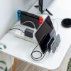 スマホスタンド付きタップ（2P・5個口・1.5m・USBポート・ホワイト）