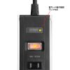 スマホスタンド付きタップ（2P・5個口・3m・USBポート・ブラック）
