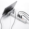 スマホスタンド付きタップ（2P・5個口・3m・USBポート・ホワイト）