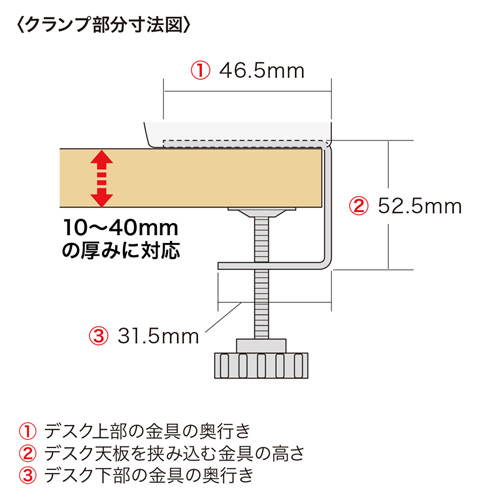 タップ(クランプ固定式・2P・6個口・2ｍ・ホワイト)