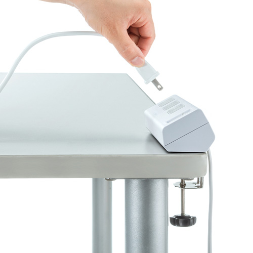 タップ(クランプ固定式・2P・6個口・2ｍ・ホワイト)