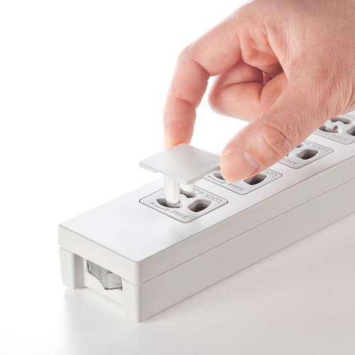 コンセントキャップ（3P用・5個・ホワイト） TAP-CAP3P5L サンワサプライ