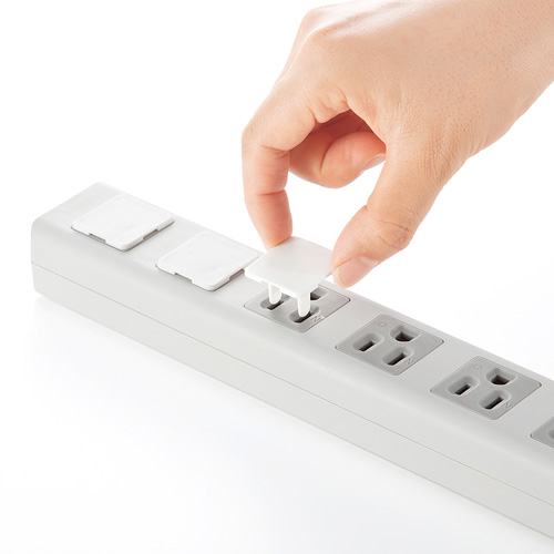 コンセントキャップ（3P・5個・ホワイト） TAP-CAP3P5 サンワサプライ