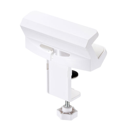 電源タップホルダー（デスククランプ式・360°回転・固定・ホワイト）