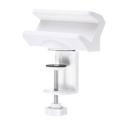 電源タップホルダー（デスククランプ式・360°回転・固定・ホワイト）