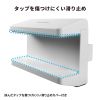 電源タップホルダー（クランプ式・支柱取付・ポール取付・整理整頓・配線整理・ホワイト）
