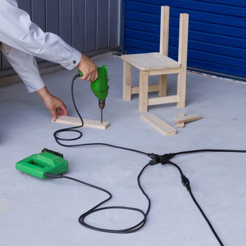 延長コード（電源タップ・電源延長コード・コンセント・3個口・ブラック・0.3m） TAP-EX23-03BK サンワサプライ