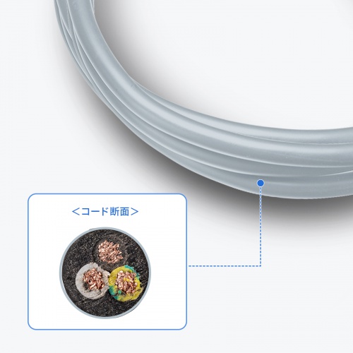 延長コード（２m・１個口・おすすめ・便利・グレー） TAP-EX253-2 サンワサプライ