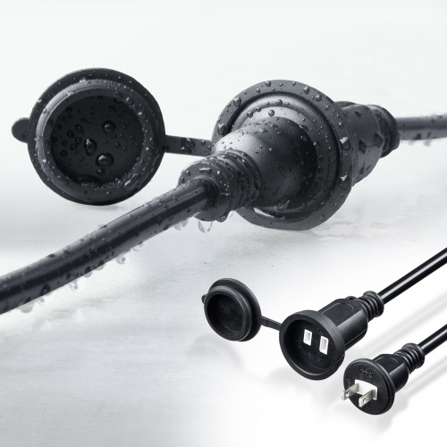 電源延長コード（5m・防雨プラグ・1個口・2Pプラグ・ブラック）