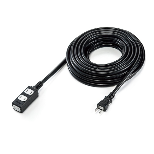 延長コード（10m・3個口・おすすめ・便利・黒） TAP-EX34-10BKN サンワサプライ