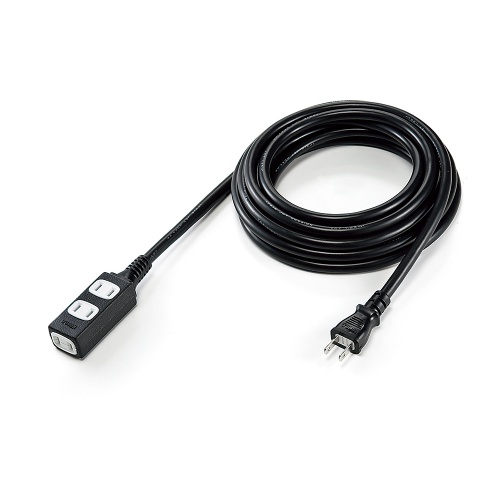 延長コード（5m・3個口・おすすめ・便利・黒） TAP-EX34-5BKN サンワサプライ