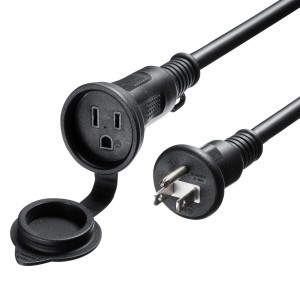 電源延長コード（5m・3P・防水・防雨型プラグ・屋外・雨の日・屋外作業対応）