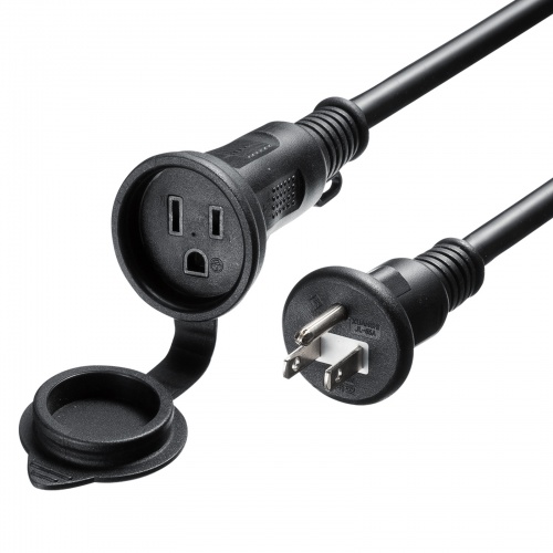 電源延長コード（5m・3P・防水・防雨型プラグ・屋外・雨の日・屋外作業対応）