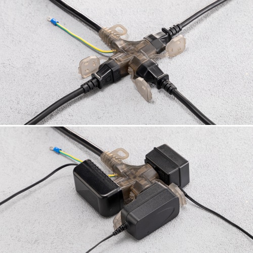 電源延長コード（3m・3P/2P両対応・3個口・防塵キャップ・防雨型プラグ・アースピン折りたたみプラグ採用）